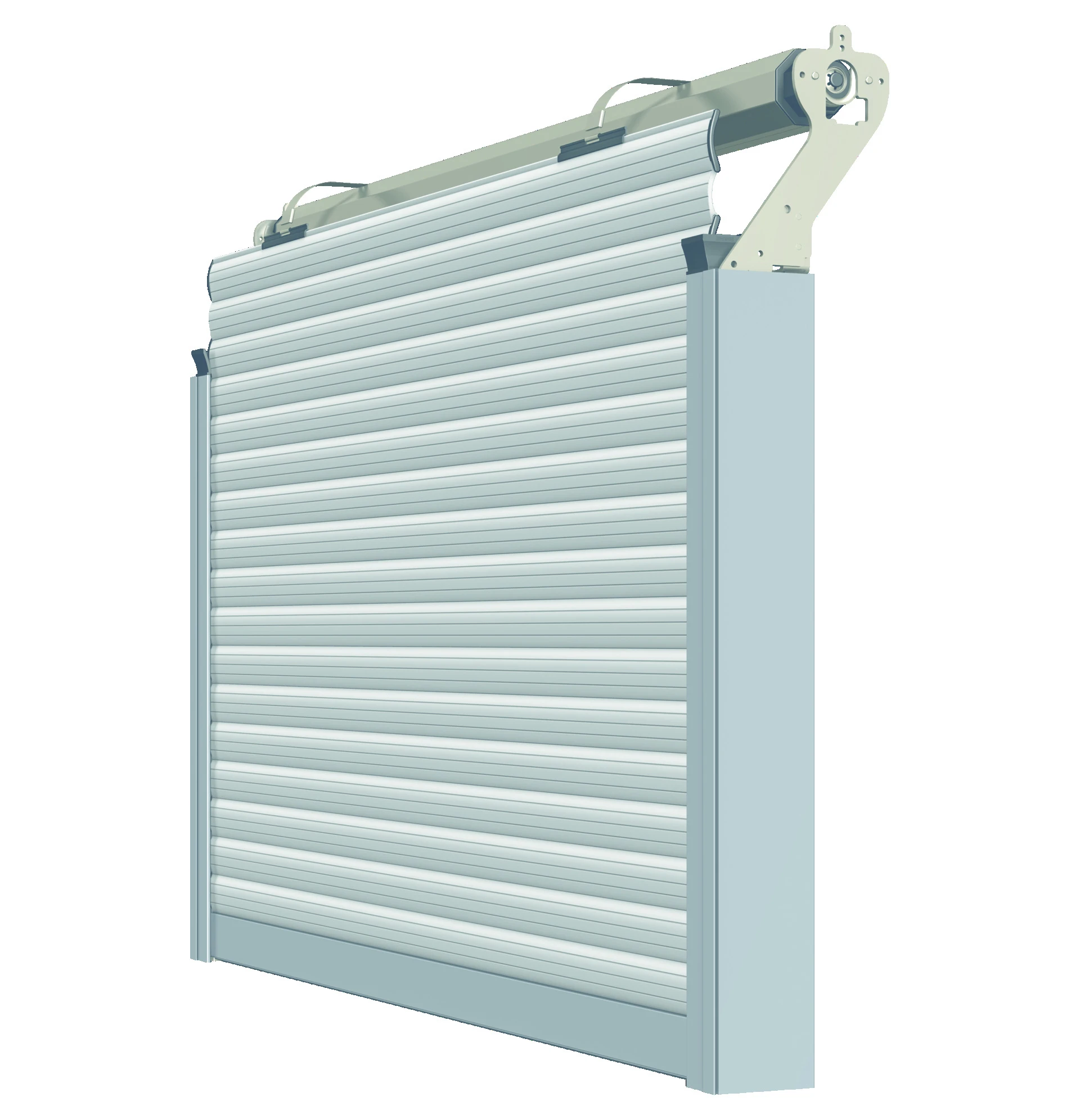 Moderner Rolltor Mechanismus in Grau